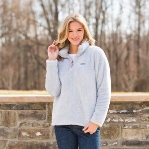 Simply Southern Classic Sherpa Pullover multiple sizes Light Blue